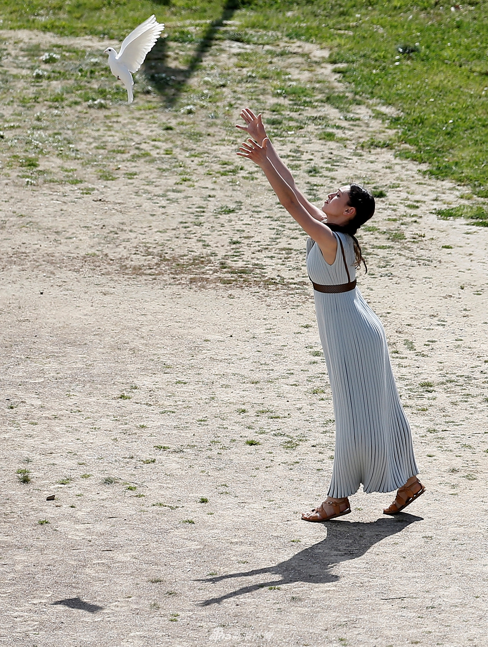 奥运圣火采集仪式进行彩排