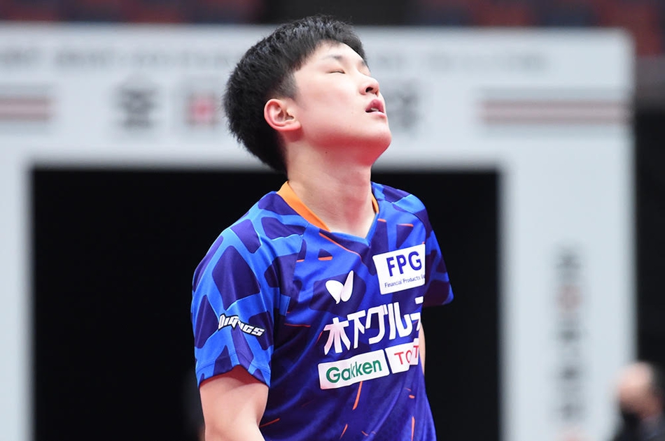 全日本赛张本智和无缘4强