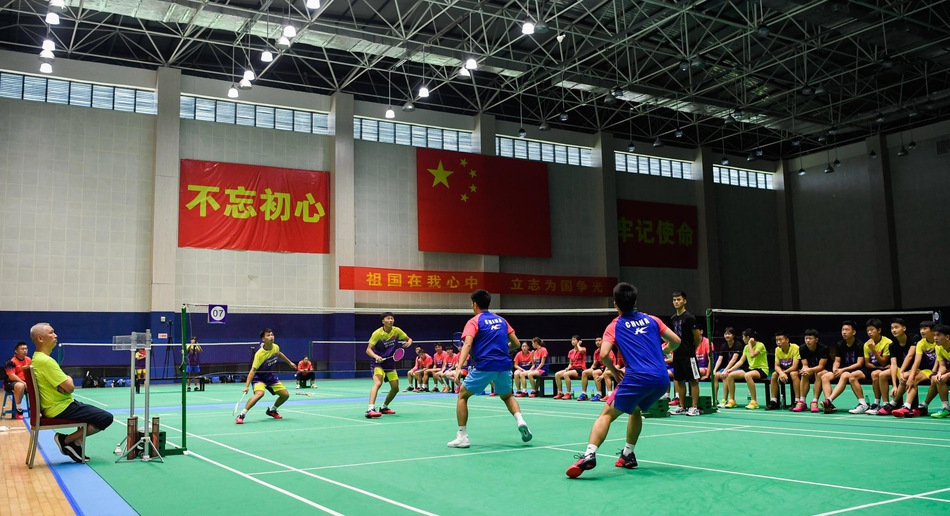 羽毛球国青队在海南陵水集训