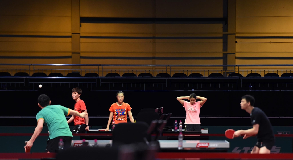 国乒布达佩斯首训刘国梁上场