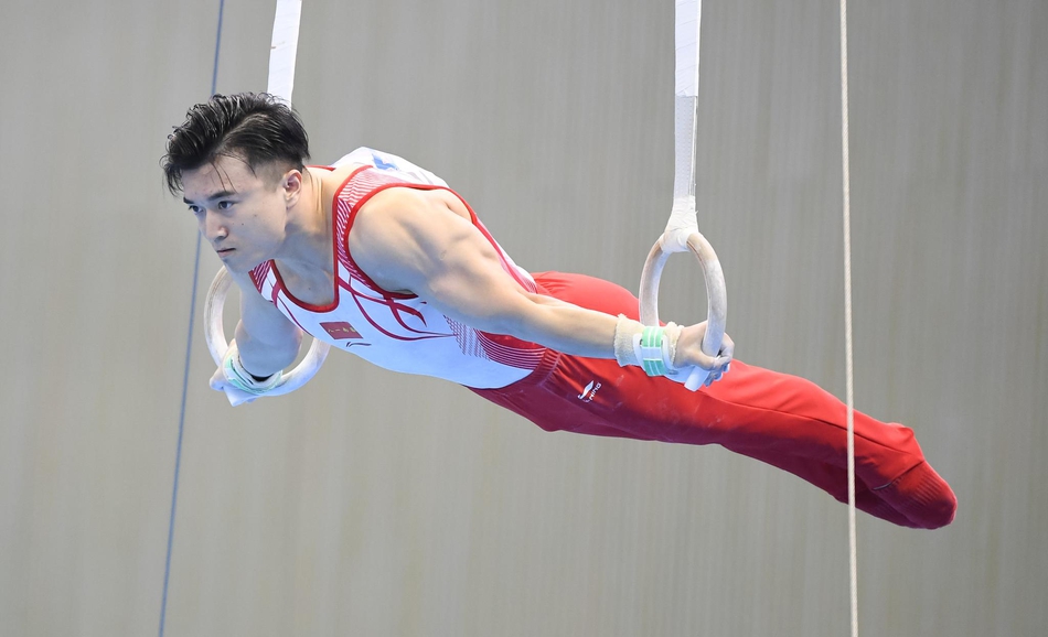 军运会刘洋获吊环金牌