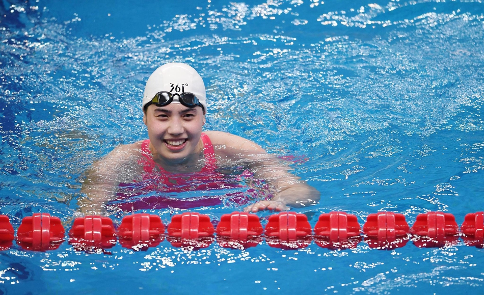 张雨霏破女子100米蝶泳亚洲纪录