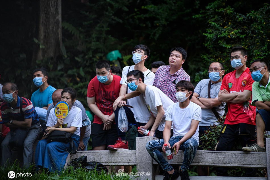 恒大富力热身赛引球迷"爬山观战"