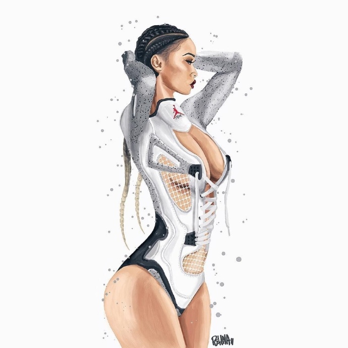 当美女模特穿上AJ主题的衣服是什么神仙画面？