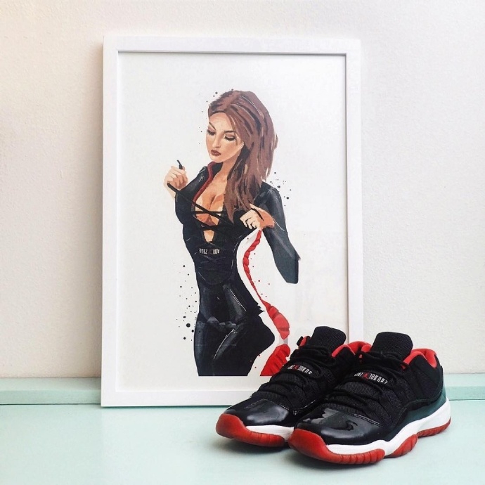 当美女模特穿上AJ主题的衣服是什么神仙画面？