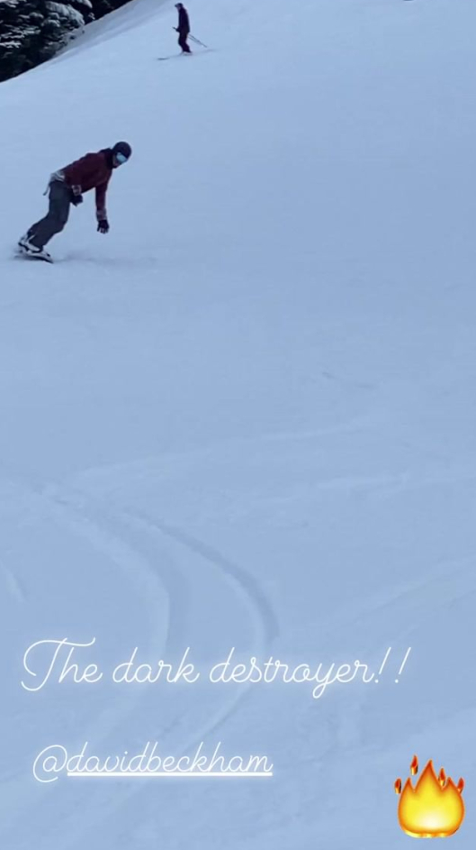 小贝一家滑雪度假!这待遇太爽