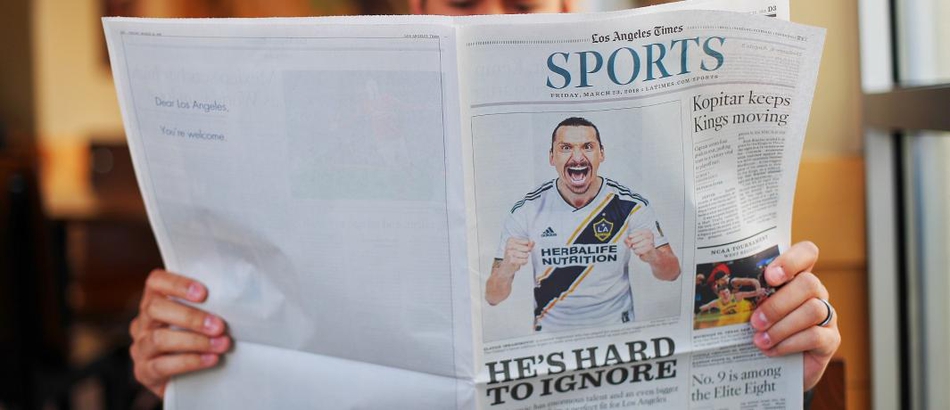 伊布告别洛杉矶！赠言美国球迷：你们看棒球去吧