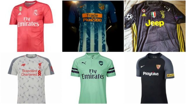 各队第二客场球衣