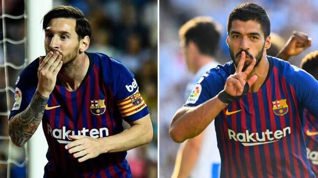 梅西（6）&苏亚雷斯（3）-巴塞罗那（9）