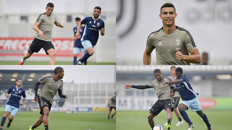 尤文热身赛2-1胜 C罗一射一传