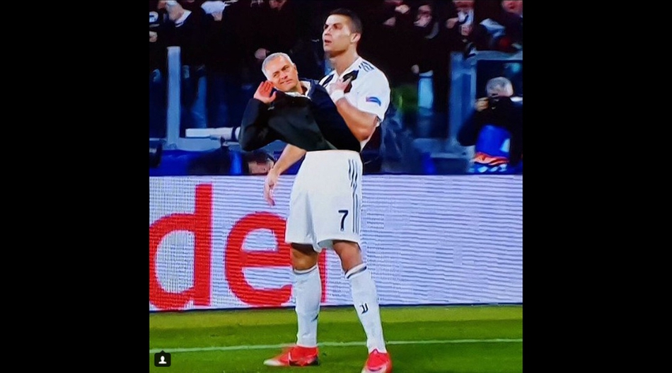 穆里尼奥嘲讽庆祝 遭网友恶搞