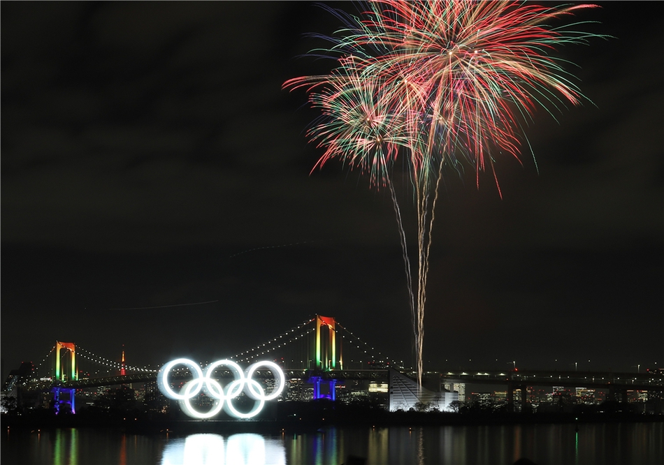 东京奥组委庆祝奥运倒计时半年
