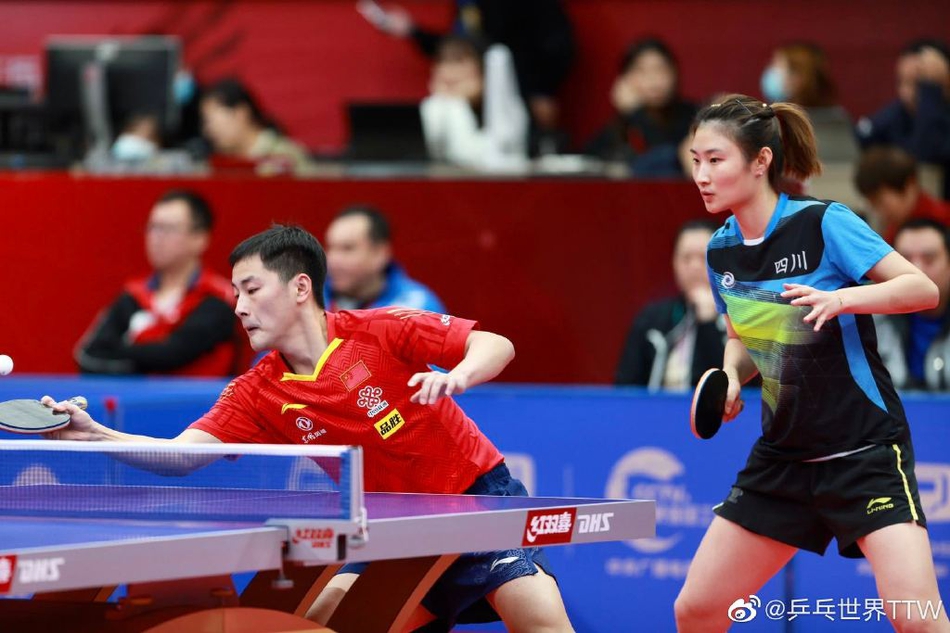 乒乓球全锦赛混双赛场集锦