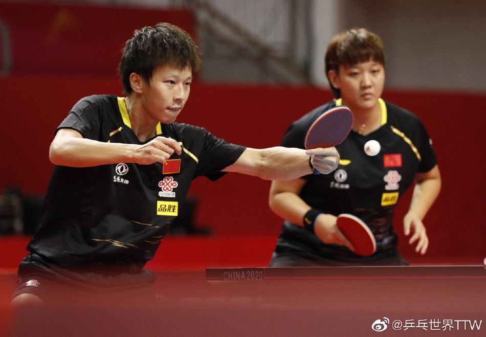 奥运模拟赛许昕/孙颖莎进决赛