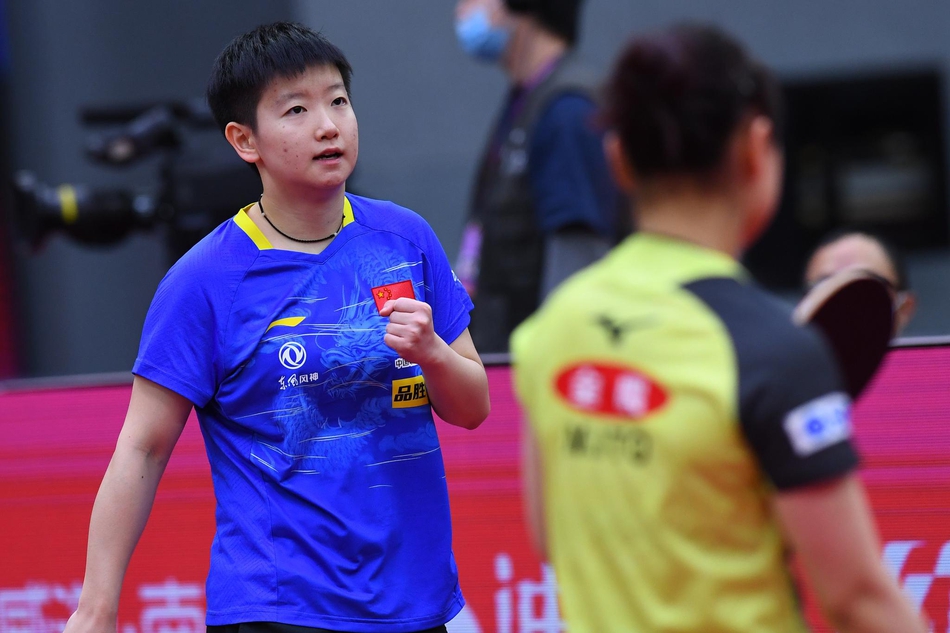 女乒世界杯孙颖莎4-2伊藤美诚