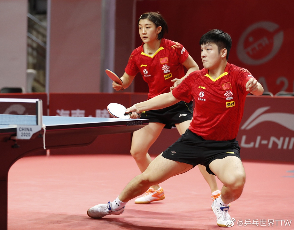 国乒奥运模拟赛混双1/4决赛结束
