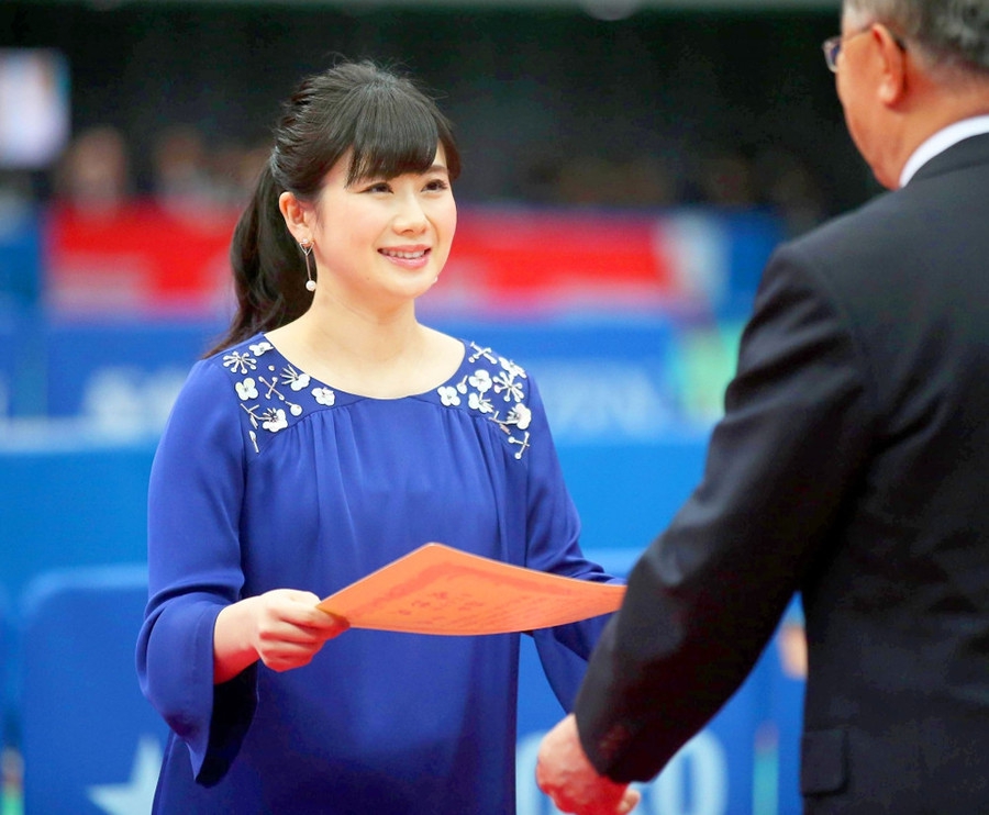 福原爱获得日本乒协特别功劳奖