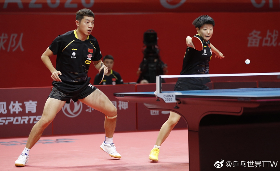 国乒奥运模拟赛混双1/4决赛结束