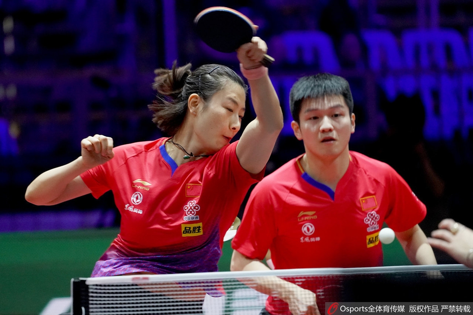 世乒赛丁宁樊振东3-0美国组合