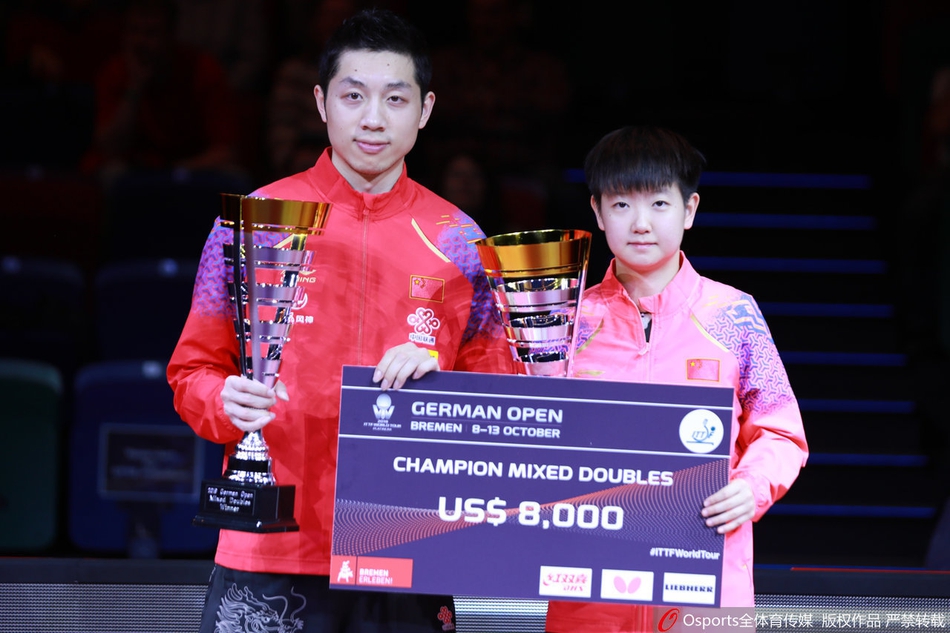 德国赛许昕/孙颖莎混双夺冠