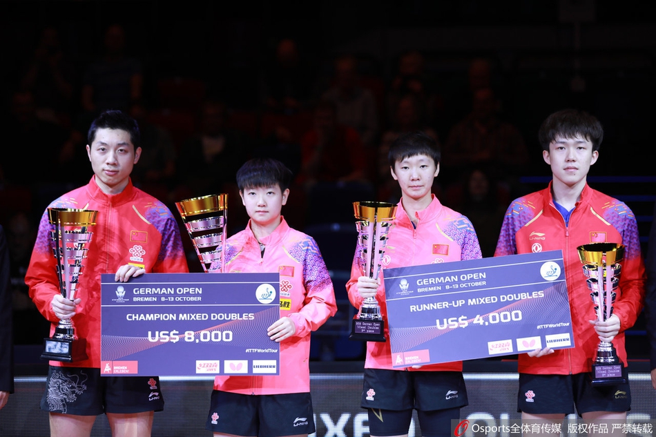 德国赛许昕/孙颖莎混双夺冠