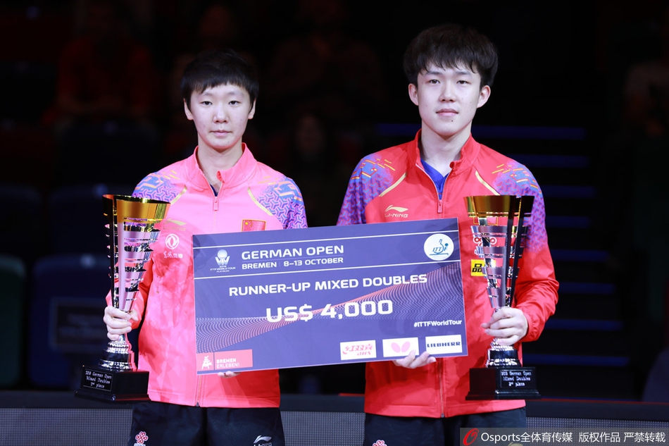 德国赛许昕/孙颖莎混双夺冠