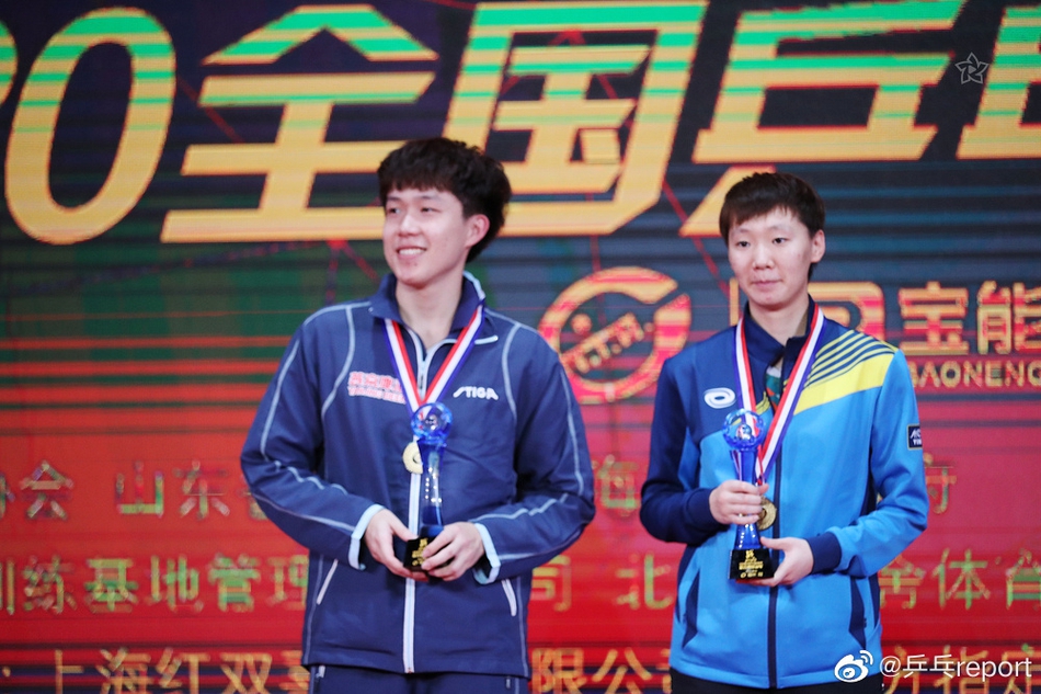 王楚钦/王曼昱全锦赛混双夺冠