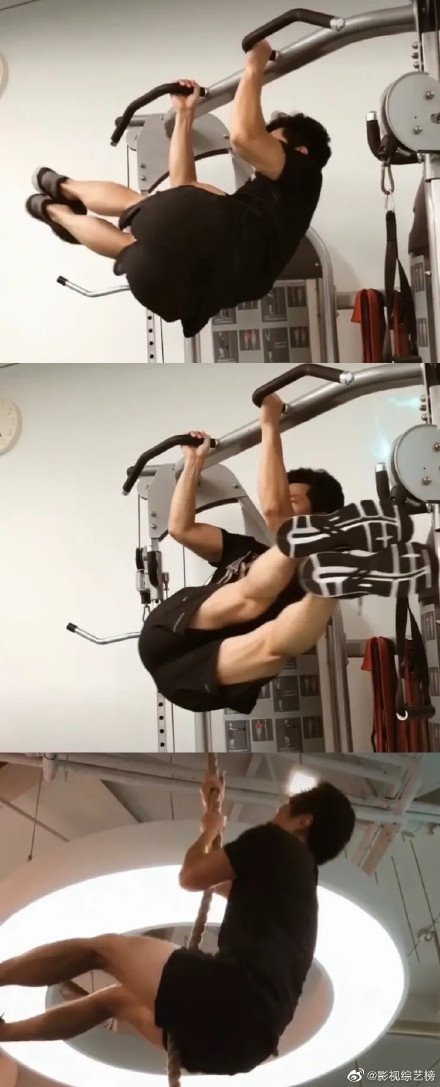 李健晒健身视频大秀好身材