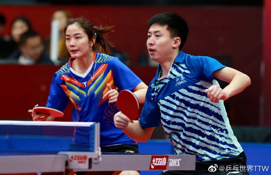 乒乓球全锦赛混双赛场集锦