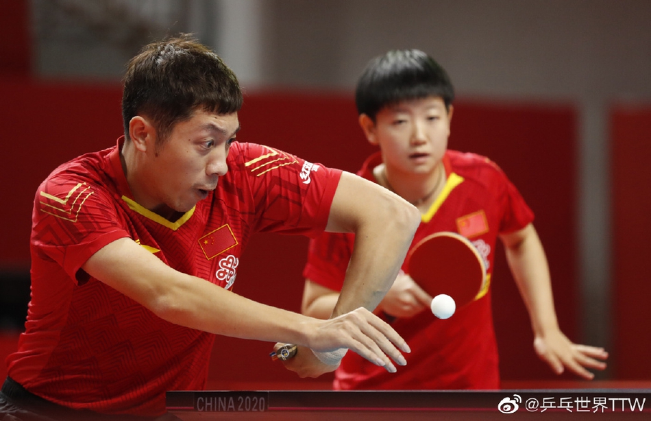 奥运模拟赛许昕/孙颖莎进决赛