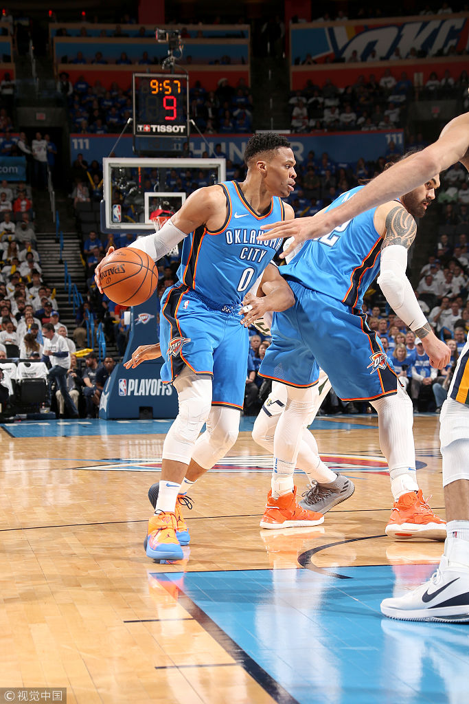 威少和亚当斯挡拆