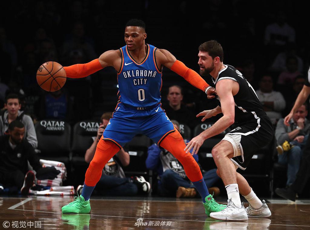 威少生涯108次三双 超越基德成NBA历史第三