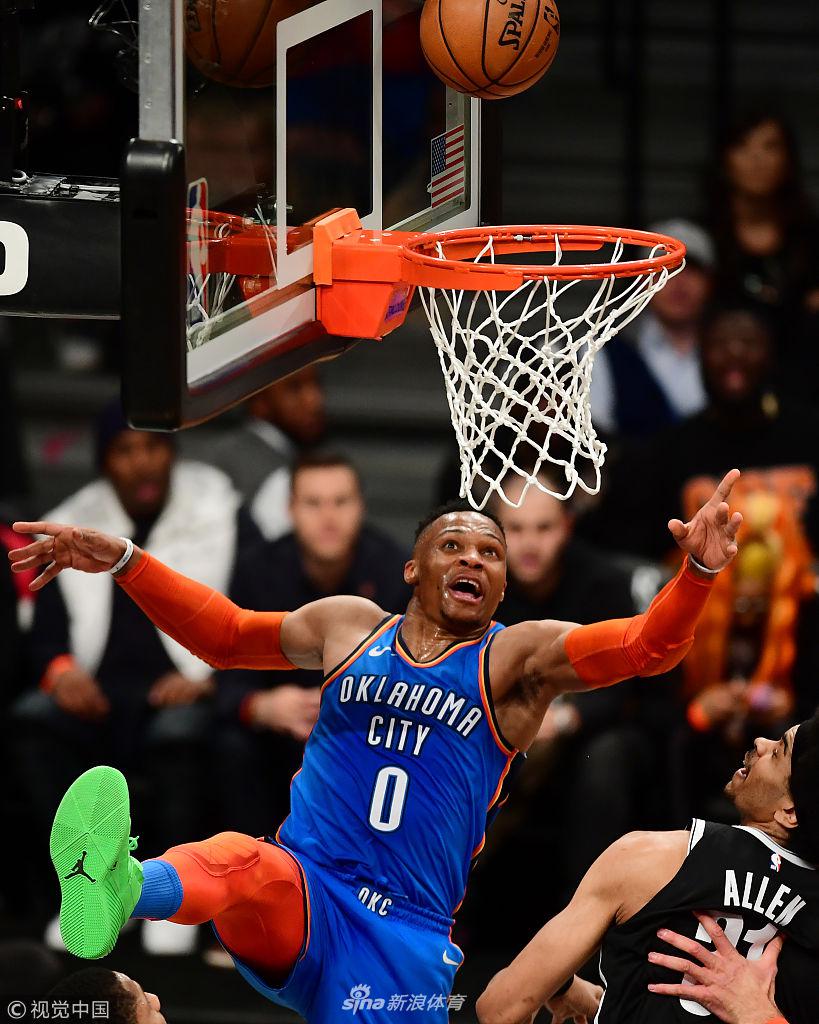 威少生涯108次三双 超越基德成NBA历史第三