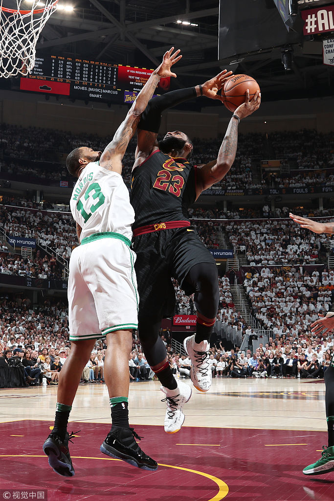 詹姆斯强行上篮