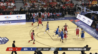 张丰毅接到赵继伟的传球抛投得手