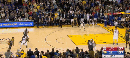 库里强突哈雷尔拉杆上篮击沉快船