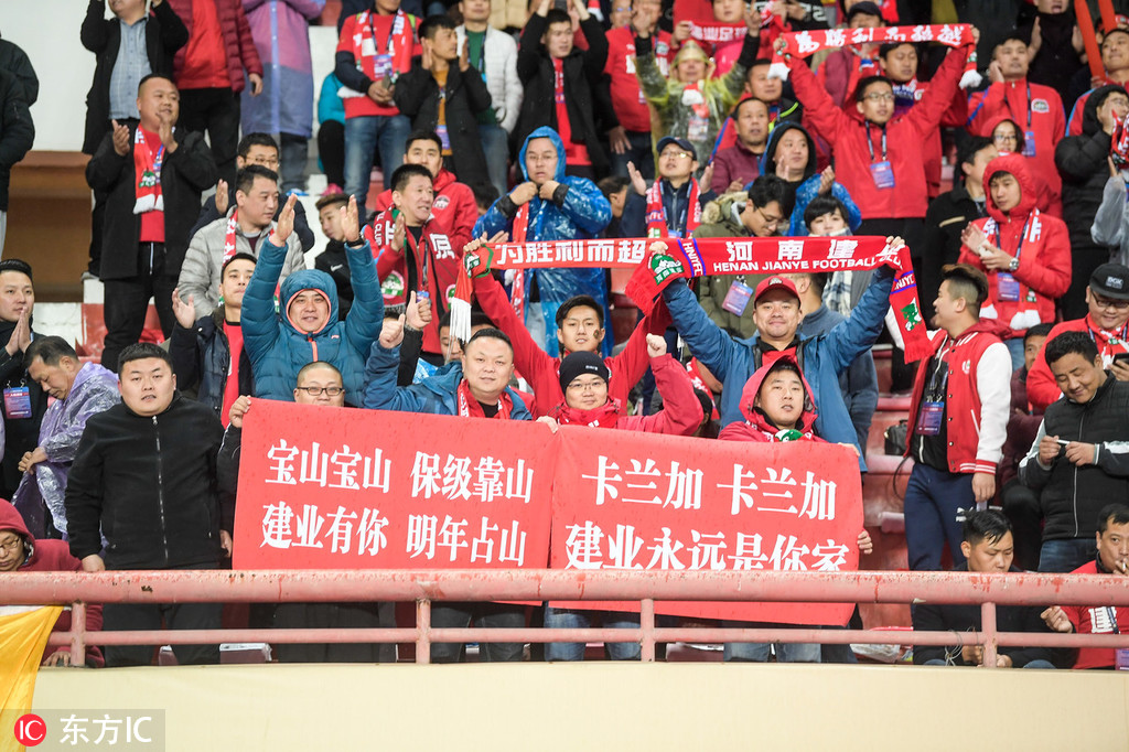 建业球迷支持王宝山