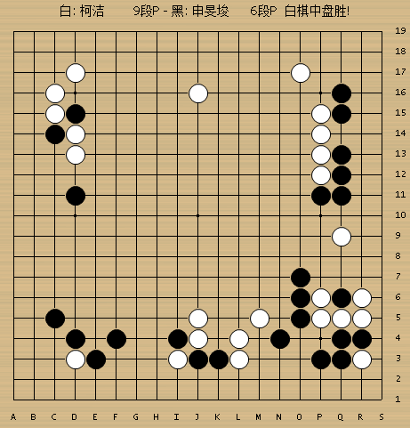 动图棋谱-围甲10轮柯洁完胜申旻埈 芈昱廷击败檀啸