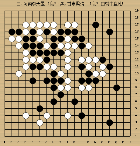 动图棋谱-全民围棋团体赛李天罡胜梁清 唐嘉雯胜