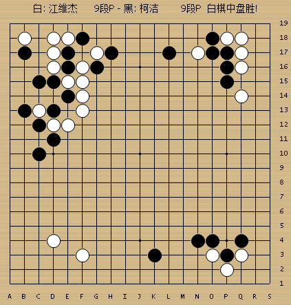 动图棋谱-围甲最终轮柯洁负江维杰