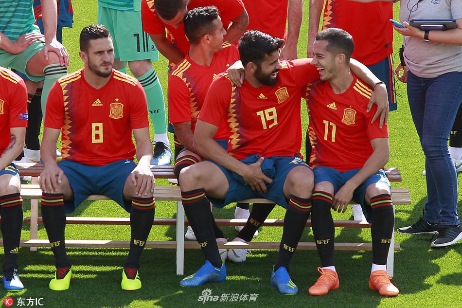 西班牙队拍摄全家福