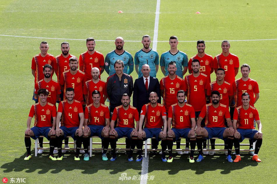 西班牙队拍摄全家福