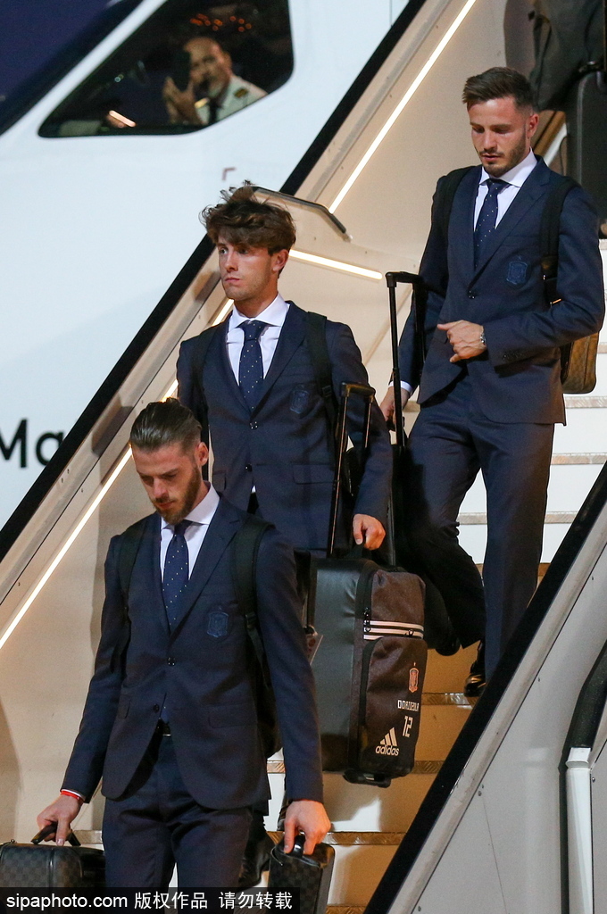 西班牙队乘专机抵俄