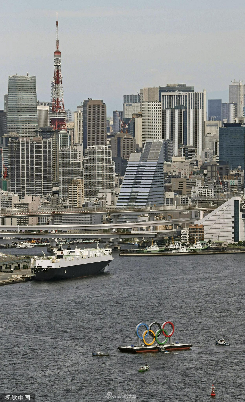 东京奥运会五环标志被拆除