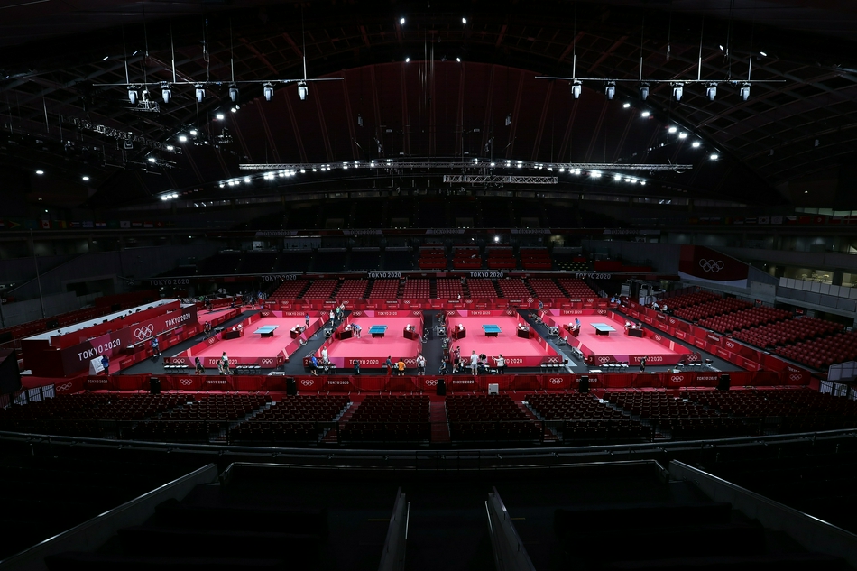 东京奥运会国乒赛前训练