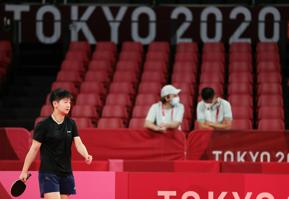 东京奥运会国乒赛前训练