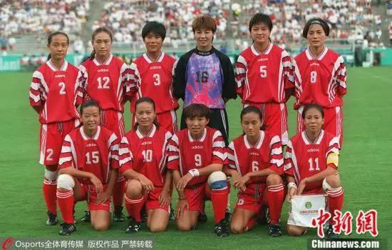 资料图：1996年亚特兰大奥运会中国女足合影