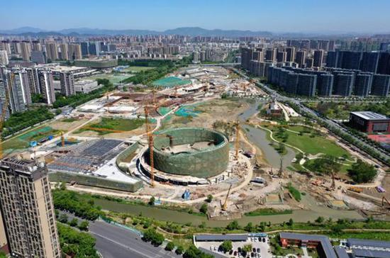 大运河亚运公园初现雏形 亚运乒乓球赛场轮廓初