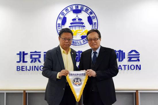 日中友好足球联盟访问北京市足协 推动足球水平