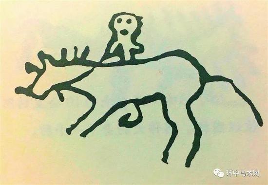 突厥岩画三花马